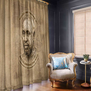 Ngugi wa Thiong O Window Curtain Vintage Map Ancient African Library - Decolonising the Mind - African Pride