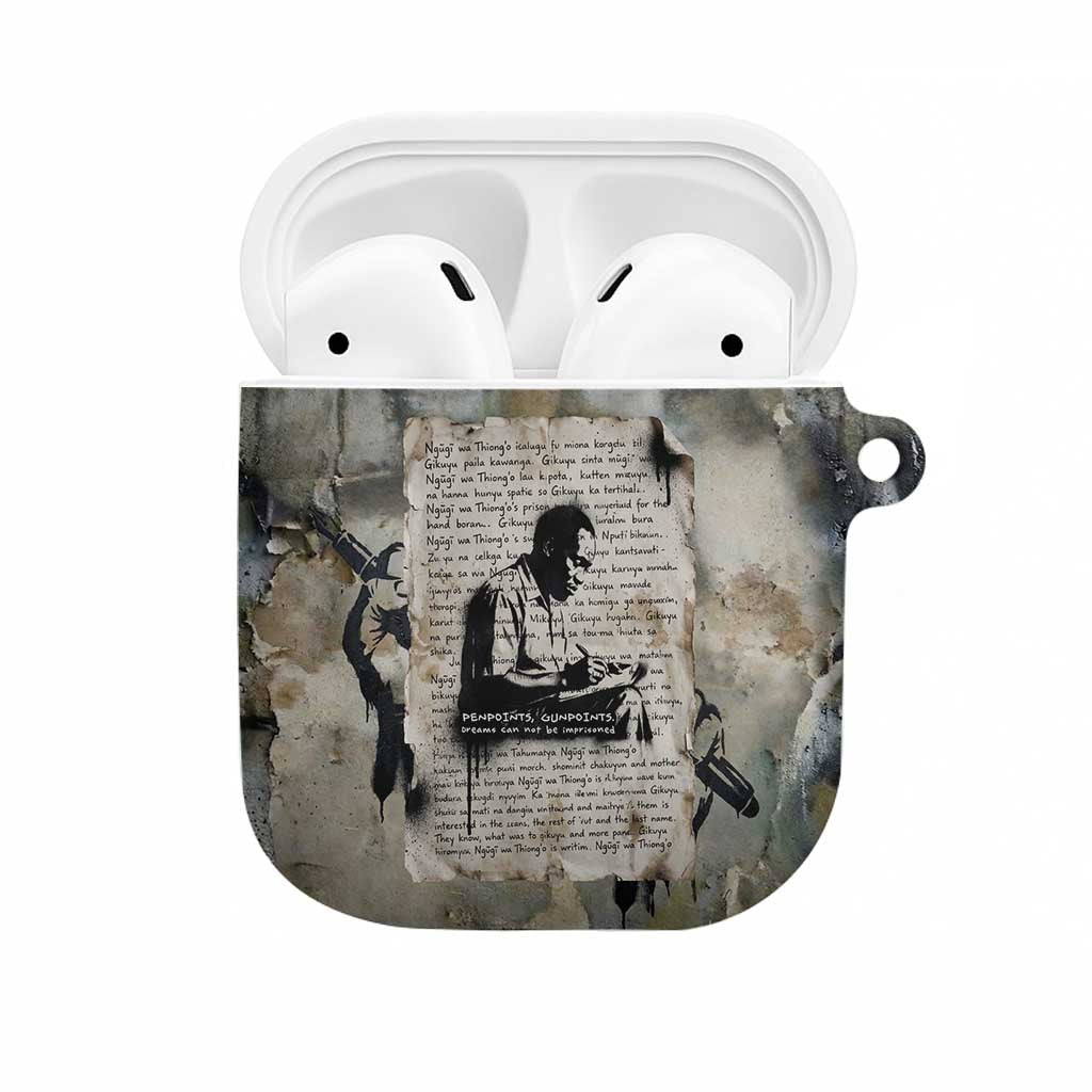 Ngugi wa Thiong O AirPods Case Graffiti Resist Statement Ink Pen Revolution Fist Literary Activism - African Pride