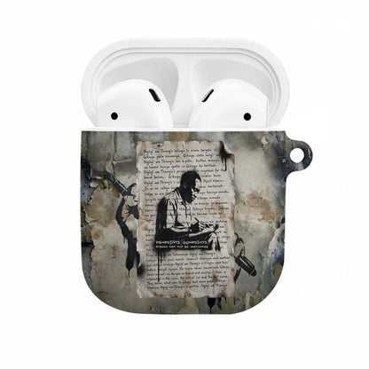Ngugi wa Thiong O AirPods Case Graffiti Resist Statement Ink Pen Revolution Fist Literary Activism - African Pride