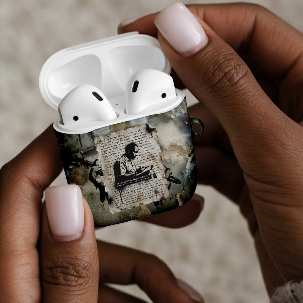 Ngugi wa Thiong O AirPods Case Graffiti Resist Statement Ink Pen Revolution Fist Literary Activism - African Pride