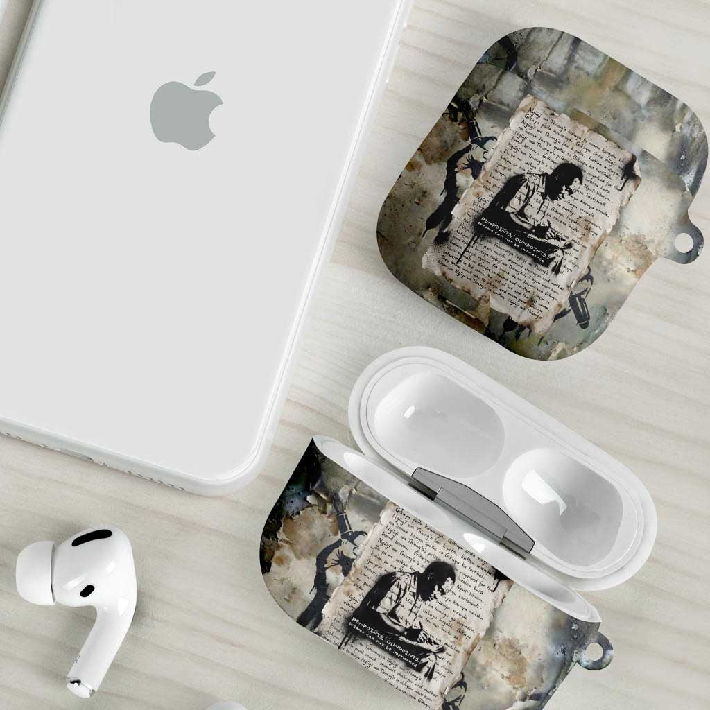 Ngugi wa Thiong O AirPods Case Graffiti Resist Statement Ink Pen Revolution Fist Literary Activism - African Pride