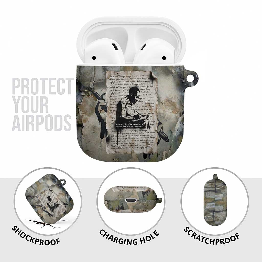 Ngugi wa Thiong O AirPods Case Graffiti Resist Statement Ink Pen Revolution Fist Literary Activism - African Pride