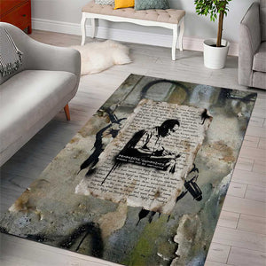 Ngugi wa Thiong O Area Rug Graffiti Resist Statement Ink Pen Revolution Fist Literary Activism - African Pride