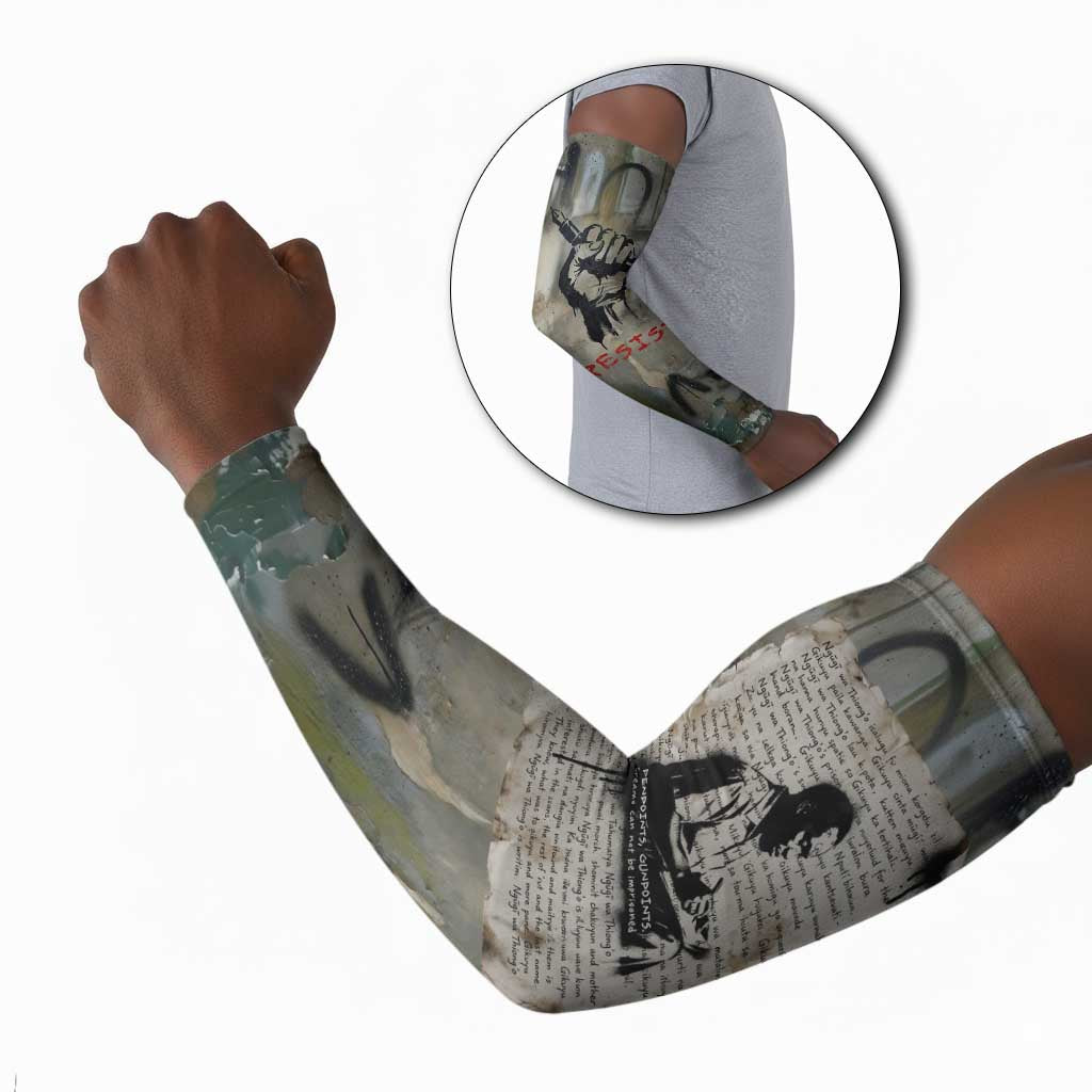 Ngugi wa Thiong O Arm Sleeves Graffiti Resist Statement Ink Pen Revolution Fist Literary Activism - African Pride