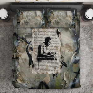 Ngugi wa Thiong O Bedding Set Graffiti Resist Statement Ink Pen Revolution Fist Literary Activism - African Pride