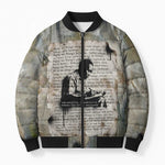 Ngugi wa Thiong O Bomber Puffer Jacket Graffiti Resist Statement Ink Pen Revolution Fist Literary Activism - African Pride