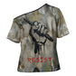 Ngugi wa Thiong O Cross Shoulder Shirt Graffiti Resist Statement Ink Pen Revolution Fist Literary Activism - African Pride