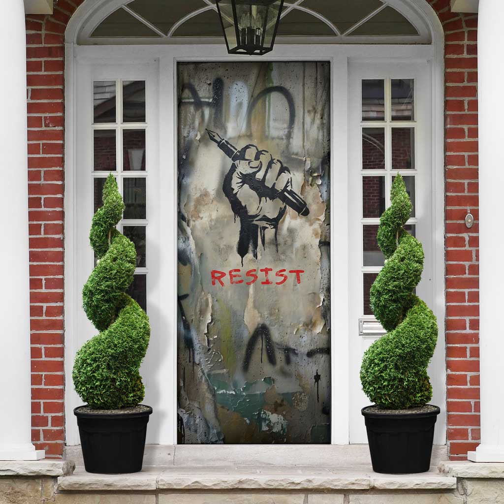 Ngugi wa Thiong O Door Cover Graffiti Resist Statement Ink Pen Revolution Fist Literary Activism - African Pride