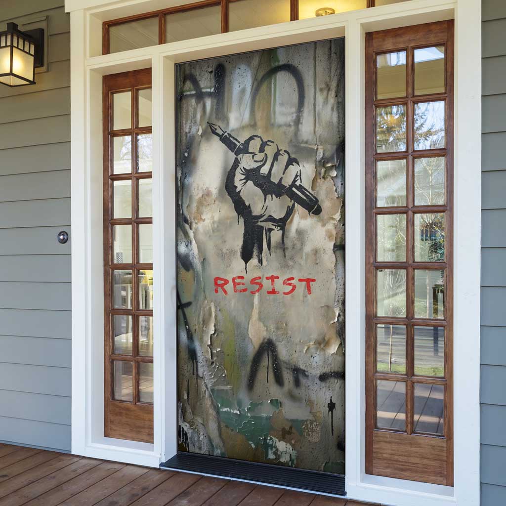 Ngugi wa Thiong O Door Cover Graffiti Resist Statement Ink Pen Revolution Fist Literary Activism - African Pride