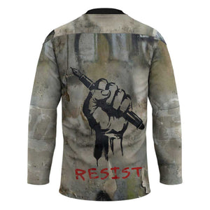 Ngugi wa Thiong O Hockey Jersey Graffiti Resist Statement Ink Pen Revolution Fist Literary Activism - African Pride