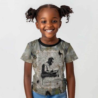 Ngugi wa Thiong O Kid T shirt Graffiti Resist Statement Ink Pen Revolution Fist Literary Activism - African Pride