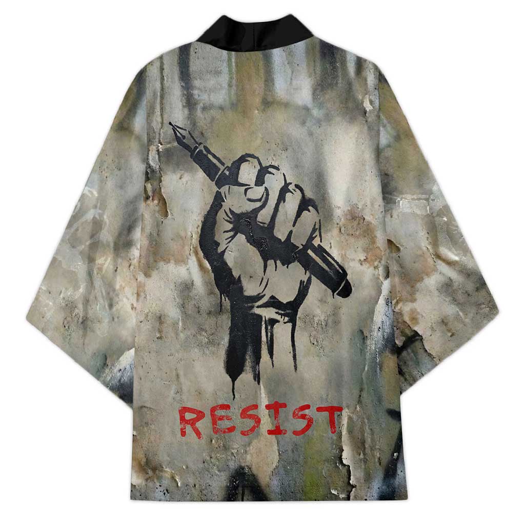 Ngugi wa Thiong O Kimono Graffiti Resist Statement Ink Pen Revolution Fist Literary Activism - African Pride