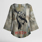 Ngugi wa Thiong O Kimono Sleeve Blouse Graffiti Resist Statement Ink Pen Revolution Fist Literary Activism - African Pride