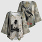 Ngugi wa Thiong O Kimono Sleeve Blouse Graffiti Resist Statement Ink Pen Revolution Fist Literary Activism - African Pride