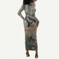 Ngugi wa Thiong O Long Sleeve Bodycon Dress Graffiti Resist Statement Ink Pen Revolution Fist Literary Activism - African Pride