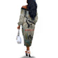Ngugi wa Thiong O Off The Shoulder Long Sleeve Dress Graffiti Resist Statement Ink Pen Revolution Fist Literary Activism - African Pride