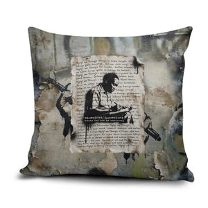 Ngugi wa Thiong O Pillow Cover Graffiti Resist Statement Ink Pen Revolution Fist Literary Activism - African Pride