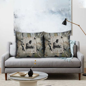 Ngugi wa Thiong O Pillow Cover Graffiti Resist Statement Ink Pen Revolution Fist Literary Activism - African Pride
