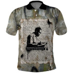 Ngugi wa Thiong O Polo Shirt Graffiti Resist Statement Ink Pen Revolution Fist Literary Activism - African Pride