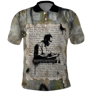 Ngugi wa Thiong O Polo Shirt Graffiti Resist Statement Ink Pen Revolution Fist Literary Activism - African Pride