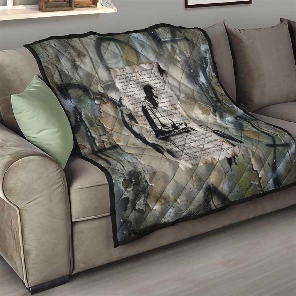 Ngugi wa Thiong O Quilt Graffiti Resist Statement Ink Pen Revolution Fist Literary Activism - African Pride