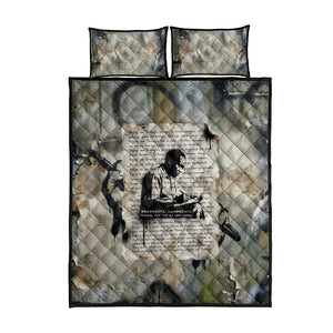 Ngugi wa Thiong O Quilt Bed Set Graffiti Resist Statement Ink Pen Revolution Fist Literary Activism - African Pride
