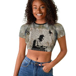 Ngugi wa Thiong O Raglan Cropped T shirt Graffiti Resist Statement Ink Pen Revolution Fist Literary Activism - African Pride