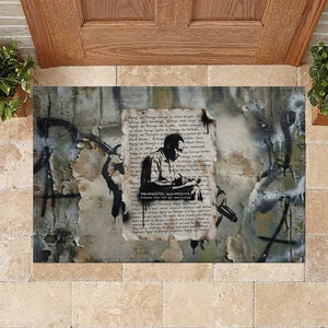 Ngugi wa Thiong O Rubber Doormat Graffiti Resist Statement Ink Pen Revolution Fist Literary Activism - African Pride