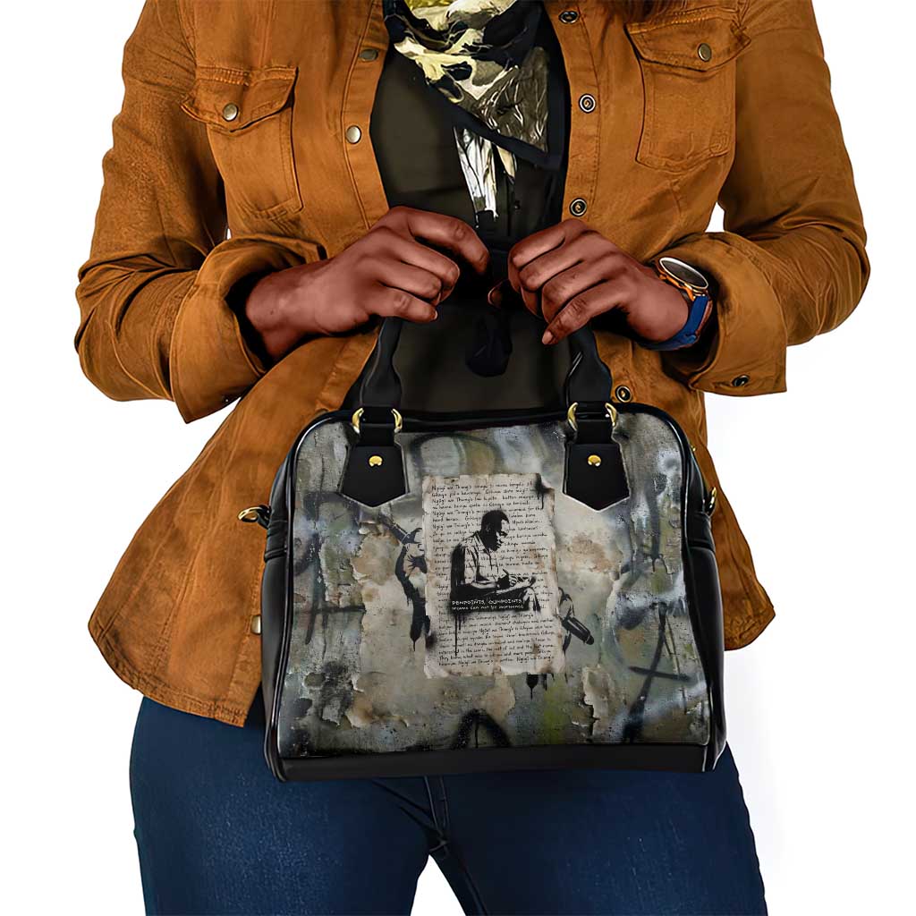 Ngugi wa Thiong O Shoulder Handbag Graffiti Resist Statement Ink Pen Revolution Fist Literary Activism - African Pride