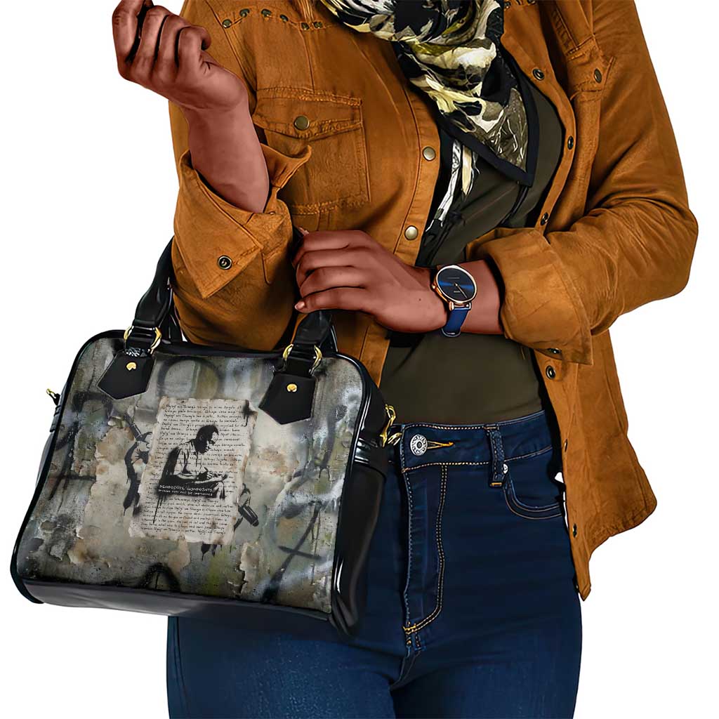 Ngugi wa Thiong O Shoulder Handbag Graffiti Resist Statement Ink Pen Revolution Fist Literary Activism - African Pride