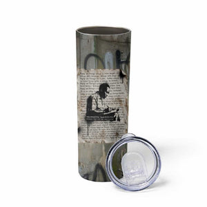 Ngugi wa Thiong O Skinny Tumbler Graffiti Resist Statement Ink Pen Revolution Fist Literary Activism - African Pride