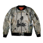 Ngugi wa Thiong O Sleeve Zip Bomber Jacket Graffiti Resist Statement Ink Pen Revolution Fist Literary Activism - African Pride