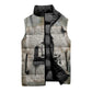 Ngugi wa Thiong O Sleeveless Puffer Jacket Graffiti Resist Statement Ink Pen Revolution Fist Literary Activism - African Pride