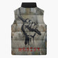 Ngugi wa Thiong O Sleeveless Puffer Jacket Graffiti Resist Statement Ink Pen Revolution Fist Literary Activism - African Pride