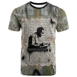 Ngugi wa Thiong O T shirt Graffiti Resist Statement Ink Pen Revolution Fist Literary Activism - African Pride