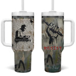 Ngugi wa Thiong O Tumbler With Handle Graffiti Resist Statement Ink Pen Revolution Fist Literary Activism - African Pride