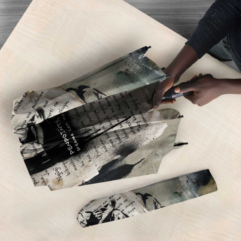 Ngugi wa Thiong O Umbrella Graffiti Resist Statement Ink Pen Revolution Fist Literary Activism - African Pride