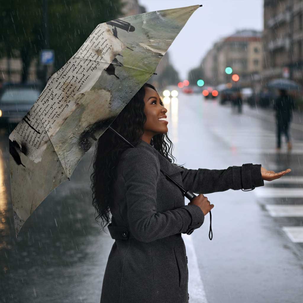Ngugi wa Thiong O Umbrella Graffiti Resist Statement Ink Pen Revolution Fist Literary Activism - African Pride