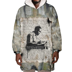 Ngugi wa Thiong O Wearable Blanket Hoodie Graffiti Resist Statement Ink Pen Revolution Fist Literary Activism - African Pride