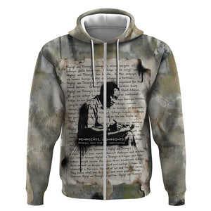 Ngugi wa Thiong O Zip Hoodie Graffiti Resist Statement Ink Pen Revolution Fist Literary Activism - African Pride