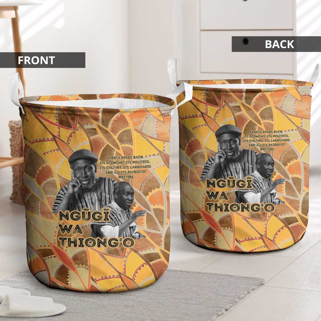 Ngugi wa Thiong O Laundry Basket African Literary Icon Portrait Cultural Revival - African Pride