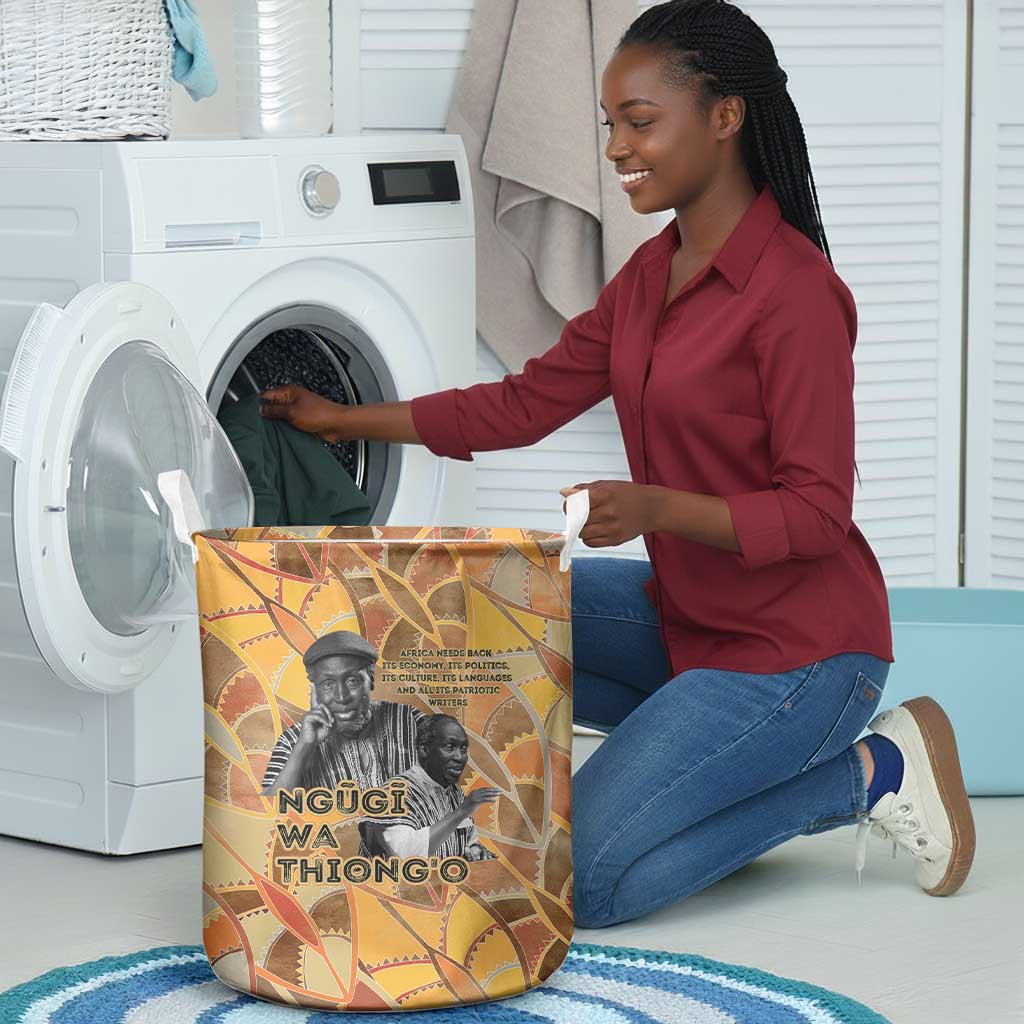 Ngugi wa Thiong O Laundry Basket African Literary Icon Portrait Cultural Revival - African Pride