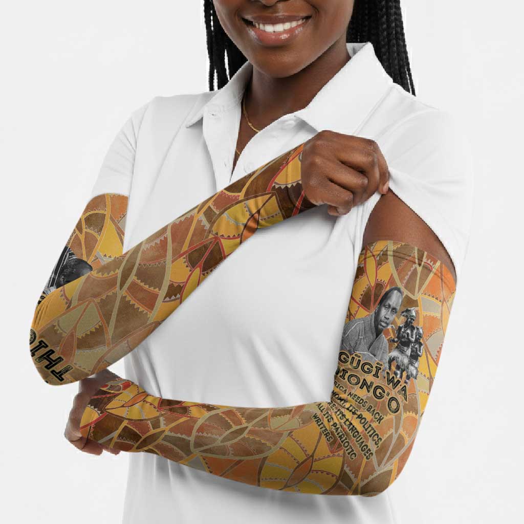 Ngugi wa Thiong O Arm Sleeves African Literary Icon Portrait Cultural Revival - African Pride