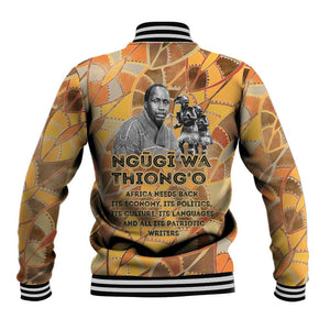 Ngugi wa Thiong O Baseball Jacket African Literary Icon Portrait Cultural Revival - African Pride