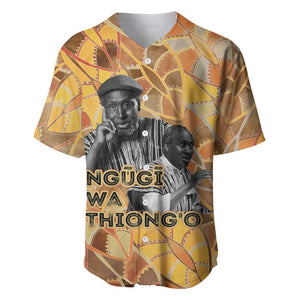 Ngugi wa Thiong O Baseball Jersey African Literary Icon Portrait Cultural Revival - African Pride