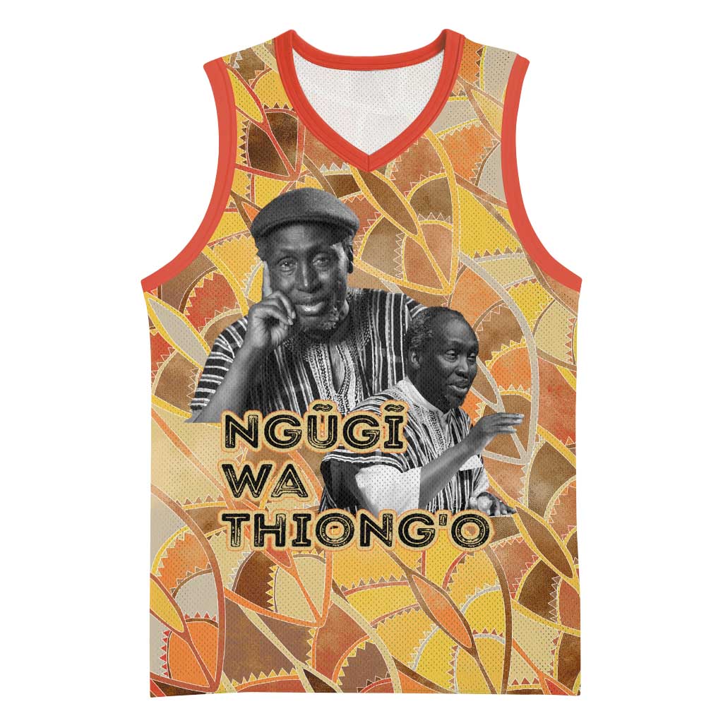 Ngugi wa Thiong O Basketball Jersey African Literary Icon Portrait Cultural Revival - African Pride