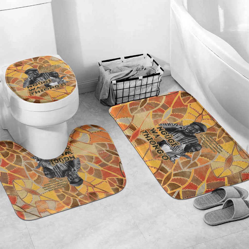Ngugi wa Thiong O Bathroom Set African Literary Icon Portrait Cultural Revival - African Pride
