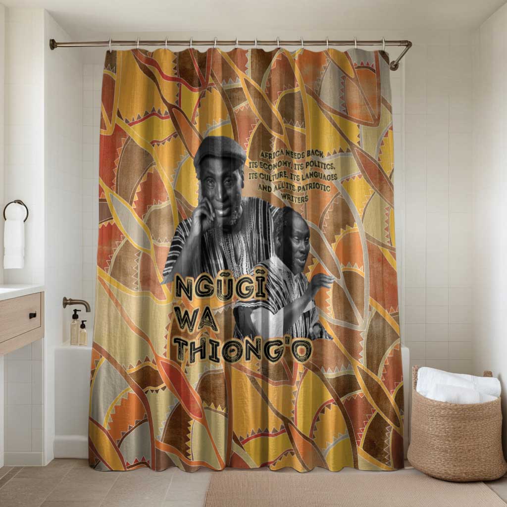 Ngugi wa Thiong O Bathroom Set African Literary Icon Portrait Cultural Revival - African Pride