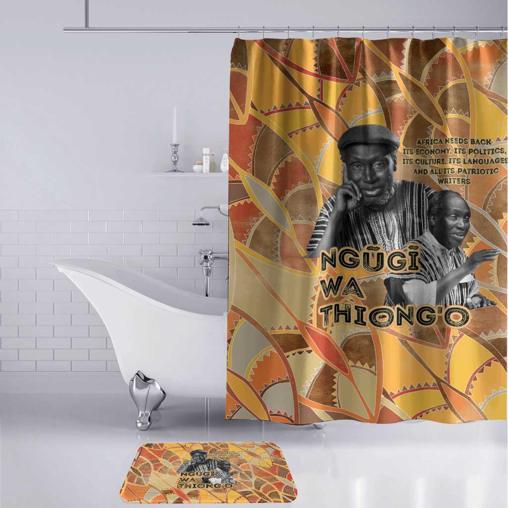 Ngugi wa Thiong O Bathroom Set African Literary Icon Portrait Cultural Revival - African Pride