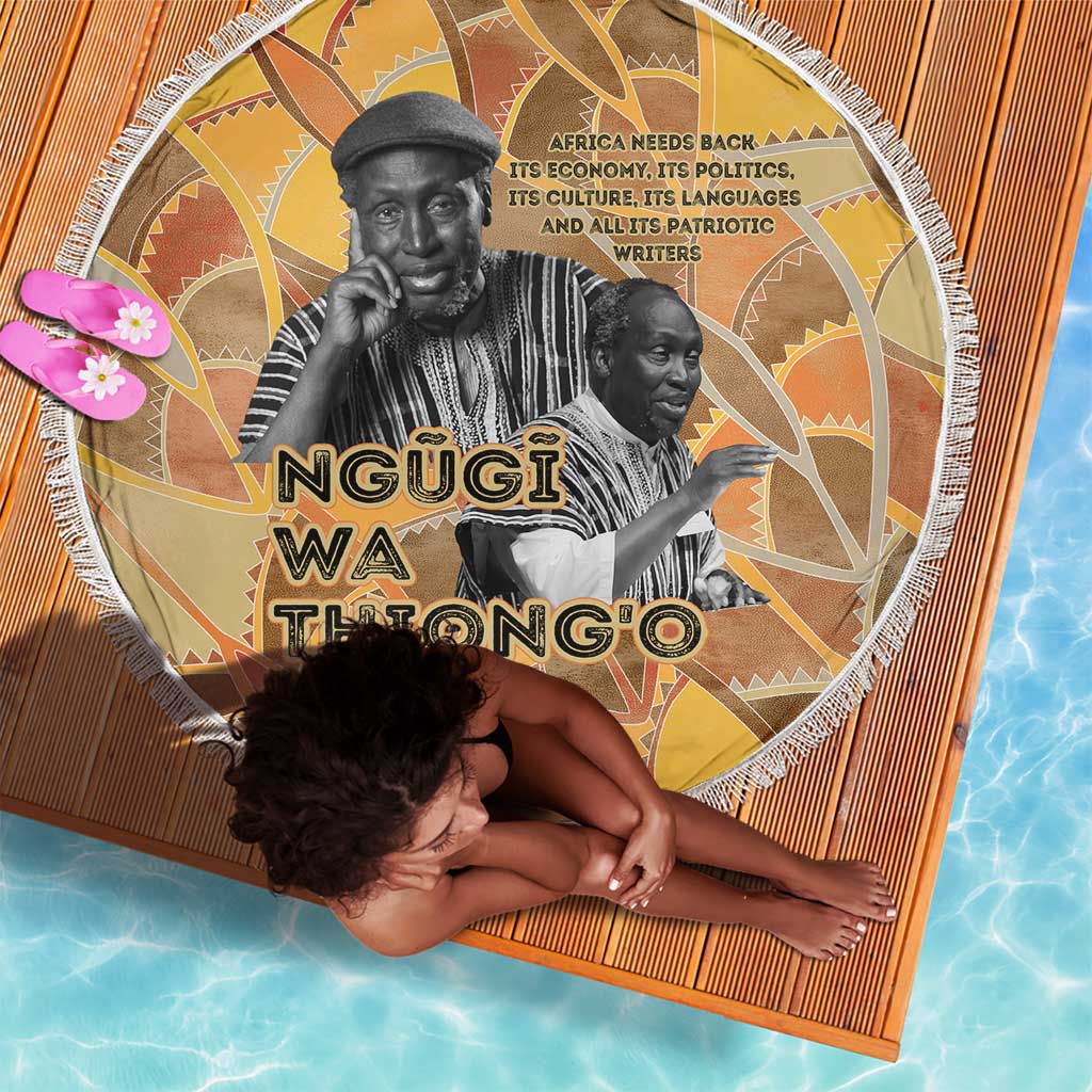 Ngugi wa Thiong O Beach Blanket African Literary Icon Portrait Cultural Revival - African Pride